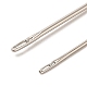 30 個の亜鉛メッキ鉄セルフスレッディング手縫い針  高齢の盲人のための簡単な糸の大きな目の針  プラチナ  3.6~6.7x0.1~0.13x0.07~0.1cm TOOL-NH0001-02A-4