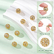 Benecreat 40 pièces véritable 18k laiton plaqué or véritable laiton perles rondes en filigrane perles en filigrane creuses KK-BC0008-73-4