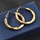 201 серьги-кольца из нержавеющей стали EJEW-P304-09G-1