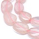 Natural rosa de hilos de abalorios de cuarzo G-K291-A26-3