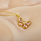 Латунные ожерелья с подвеской в виде бабочки из кубического циркония FS-WGD20DC-03-1