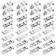 DICOSMETIC 20 Sets 2 Styles Rectangle Locking Clasps Watch Buckle Replacement Watch Band Clasps Watchband Deployment Clasp Stainless Steel Watch Repair Supplies for Watch Accessories Making STAS-DC0011-60-1