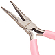 Sunnyclue alicates de punta de cadena larga de 5 pulgada con mordazas planas mini alicates de precisión para hacer joyas de diy proyectos de hobby rosa PT-SC0001-06-1