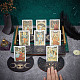 GORGECRAFT 4 Pieces Wooden Tarot Card Stand Holder Moon Lotus Tree of Life Pattern Tarot Card Black Altar Stand Rectangle Moon Shape Tarot Card Display Holder for Witch Divination Ceremonial Supplies DJEW-GF0001-48A-6