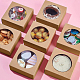 BENECREAT 24 Packs 9.3x9.3x3.8cm Round Clear PVC Window Gift Boxes CON-WH0081-33-4