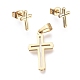 Cross 304 inoxydable ensembles de bijoux en acier SJEW-K154-22G-1