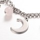 Luna y de acero inoxidable pulseras de piedras preciosas estrellas X-BJEW-JB01935-01-2