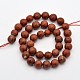 Facettes rondes naturelles rouges perles de jaspe brins G-E302-067-10mm-2