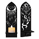 Wandmontierter Kerzenhalter aus Holz im Boho-Stil AJEW-WH0378-001-1