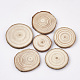 未染色の未完成の木製カボション  木のスライス  年輪  パパイヤホイップ  28~42x4~5.5mm WOOD-T011-22-1