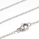 304 Stainless Steel Rolo Chain Necklace for Men Women STAS-G083-72P-A-1