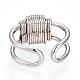 304 Stainless Steel Cuff Rings RJEW-F057-01P-2