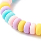 Handmade Polymer Clay Beads  Stretch Bracelets BJEW-JB06547-5