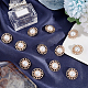 Nbeads 12 pieza de botones de perlas de metal con forma de flor de 25 mm FIND-NB0003-72G-4