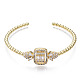 Bracelet de manchette en perles de zircone cubique scintillant pour elle BJEW-N012-004-NF-1