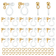 UNICRAFTALE 30Pcs Real 18K Gold Plated Clip-on Earring Findings with Plastic Clip-on Earring Converter 304 Stainless Steel DIY Earring Components with Loop with Open Jump Rings for DIY Jewelry Making STAS-UN0051-65-1