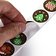 Rollo de pegatinas de papel autoadhesivo de punto redondo de Navidad de 8 patrones DIY-A042-01A-4