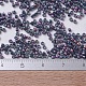 MIYUKIデリカビーズ小  シリンダー  日本製シードビーズ  15/0  （db0134)不透明な紫灰色虹光沢  1.1x1.3mm  穴：0.7mm  約3500個/10g X-SEED-J020-DBS0134-4