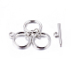 Brass Toggle Clasps for Jewelry Making X-KK-K816-P-1