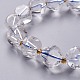 Bracelets de perles extensibles en cristal de quartz naturel à facettes BJEW-H543-C10-2