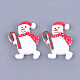 樹脂カボション  クリスマス雪だるま  ホワイト  34x25x6mm CRES-T015-34-1