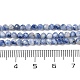Натуральное синее пятно нитки из бисера яшмы&nbsp;G-A252-A02-02-5