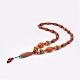 Buddhist Jewelry Natural Tibetan Agate Beaded Necklaces NJEW-F131-09-2