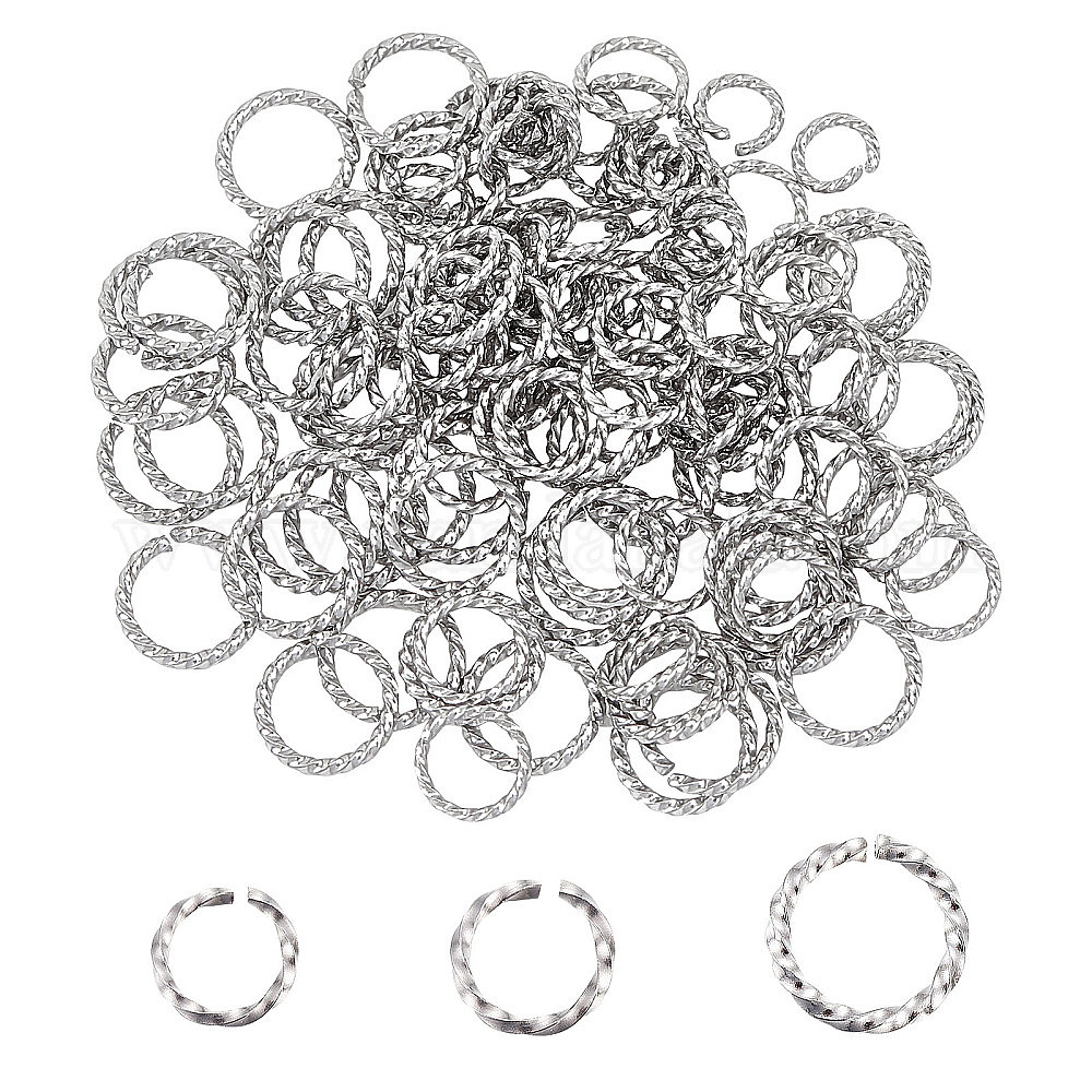 Shop UNICRAFTALE 120pcs 3 Sizes 6mm/8mm/10mm Twisted Jumps Rings 304