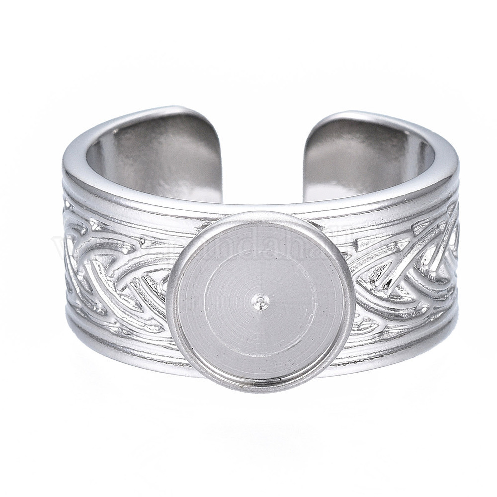 Bague Cabochon Fleur de Spirée - Acier Inoxydable Réglable - Tylova