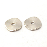 Волнистые прокладки с тибетским сплавом, плоско-круглые, без кадмия, без никеля и без свинца, античное серебро, 10x1 мм, отверстие : 2 мм