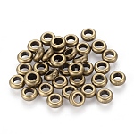 Alloy Spacer, Rondelle, Cadmium Free & Nickel Free & Lead Free, Antique Bronze, 7x3mm, Hole: 4mm