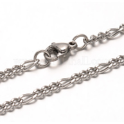 Не тускнеющие ожерелья из нержавеющей стали 304 Figaro NJEW-L398-03P