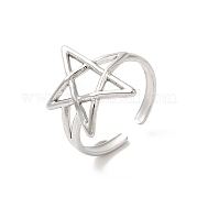 304 Stainless Steel Cuff Finger Rings RJEW-L107-012P