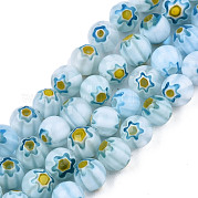 Круглые Millefiori стеклянные бусины нити LK-P001-36