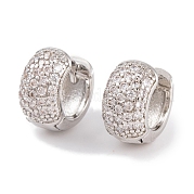 Серьги из латуни с фианитом EJEW-S219-12P-03