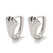 Brass Hoop Earrings EJEW-L211-011B-P