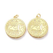 Латунные микропаве прозрачные подвески с фианитом ZIRC-L091-077G