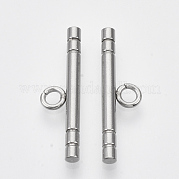 201 Stainless Steel Toggle Clasps Parts STAS-R099-01