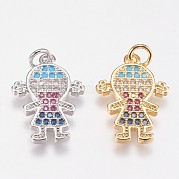 Латунные микро проложить кубического циркония подвески KK-I614-062