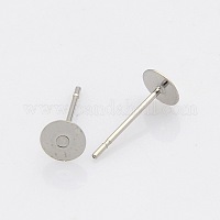 10-50pcs/lot 316 Stainless Steel Earrings French Hoop Earring Clasps  Fitting Ear Setting Base For DIY Jewelry Making Supplies