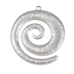 Anhänger aus Edelstahl 304, Wirbel Charme, Anlaufschutz, Edelstahl Farbe, 48x42x2.5 mm, Bohrung: 3 mm