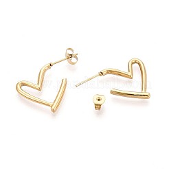 Серьги-гвоздики из нержавеющей стали 304 EJEW-N059-10G