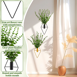 8 vase mural en fer en forme de losange&nbsp;AJEW-DR0002-97