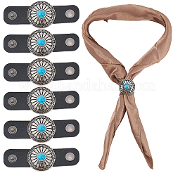 6 Stück PU-Leder mit Schalclips aus Legierung&nbsp;FIND-CL0001-84A
