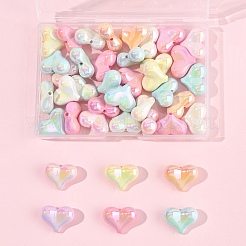 40шт УФ-покрытие непрозрачные акриловые бусины OACR-FS0002-20