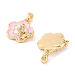 Латунные микропаве прозрачные подвески с фианитом KK-B102-13G