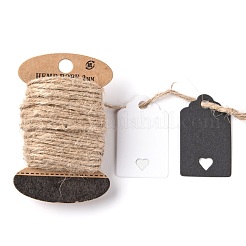 Rettangolo 200 pz 2 colori con etichette regalo in carta cuore&nbsp;CDIS-LS0001-02