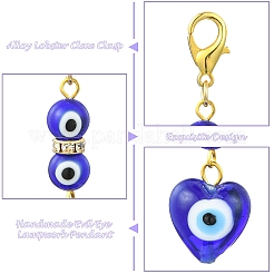 20 шт. подвеска-лэмпворк ручной работы от сглаза&nbsp;HJEW-YW00301