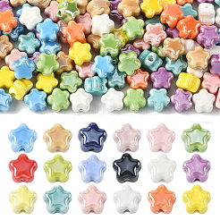 30 perle en porcelaine faite à la main&nbsp;PORC-YW0001-75