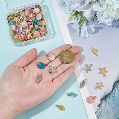 72шт 12 стиля подвески из сплава с эмалью&nbsp;ENAM-ME0001-51